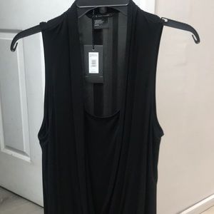 Armani Exchange sleeveless drapey blouse